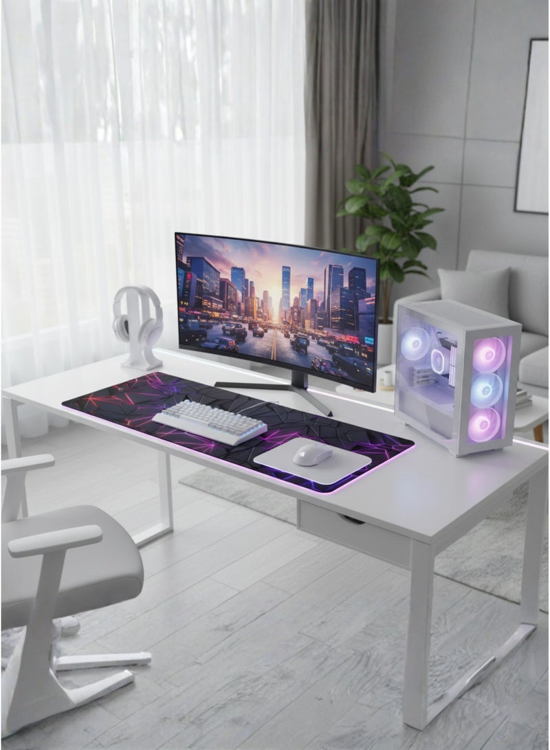 Mikuso Large Extended Mouse Pad Desk Mat – Non-Slip Rubber Base, Smooth Cloth Surface Gaming Mouse Pad for Keyboard & Mouse, Office Desk Pad for PC & Computer (3D Design) - Image 4